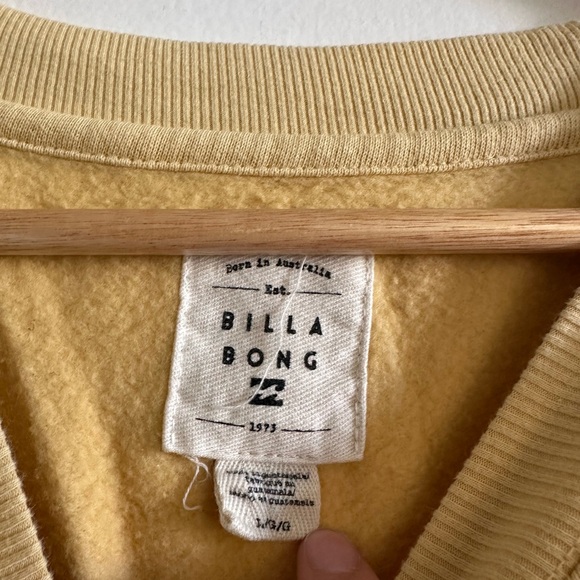Billabong Yellow/White Twisties Kendall Graphic Cotton Blend Crewneck Sweatshirt - Picture 9 of 11
